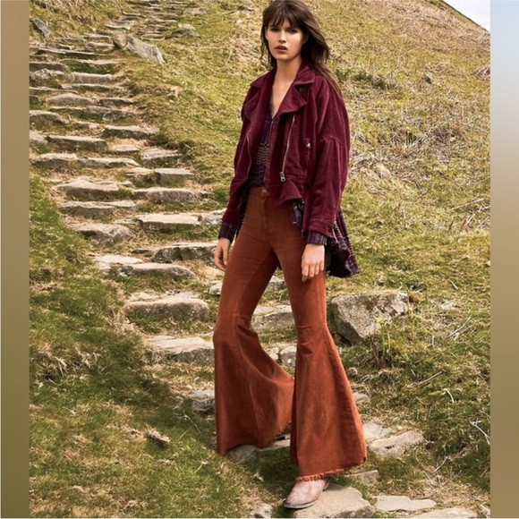 Free People Pants - Free People Just Float On Flares Brown Corduroy Pants